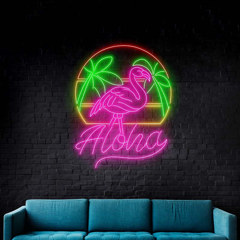 Custom Flamingo Neon Light Summer Palm Tree Led Light