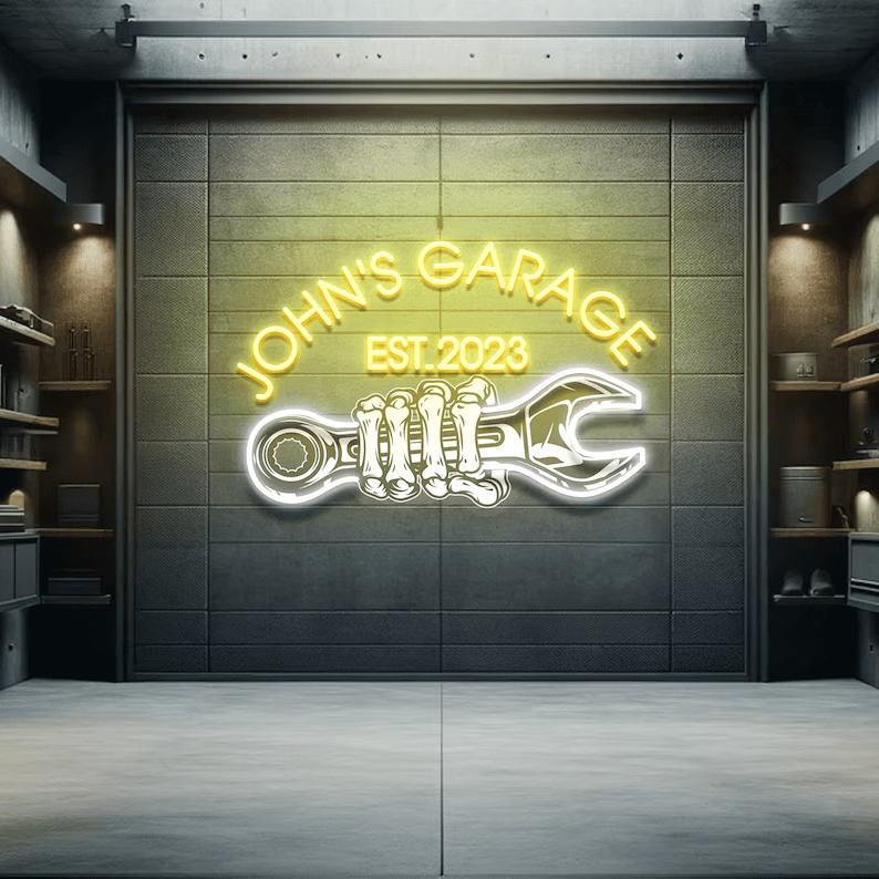 Custom Garage Neon Sign for Men Garage Led Neon Sign