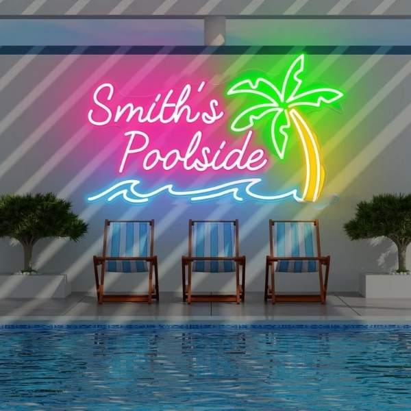 Custom Poolside Led Neon Sign Pool Bar Decor Sign