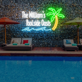 Custom Poolside Led Neon Sign Pool Bar Decor Sign