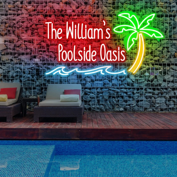 Custom Poolside Led Neon Sign Pool Bar Decor Sign