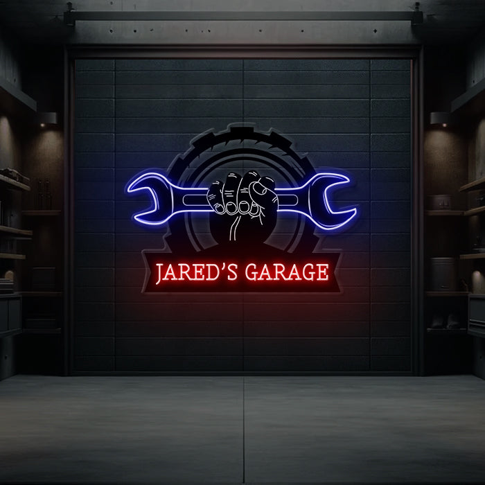 Custom Garage Led Neon Sign Men Gift Wall Decor Light