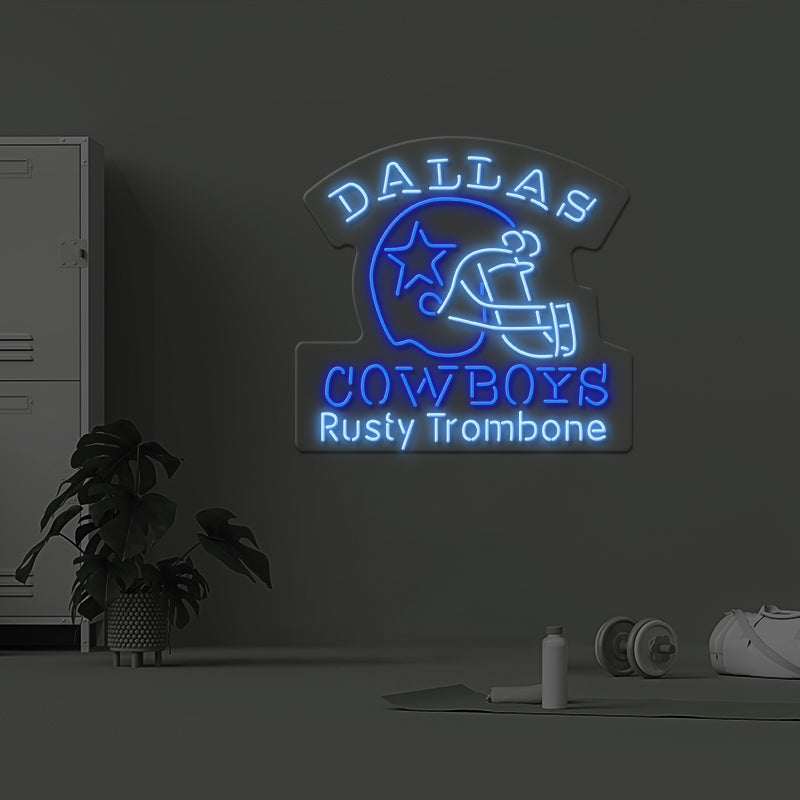 Dallas Cowboys Helmet LED Neon Sign Wall Decor