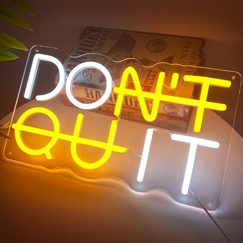 Ics Neon Sign Don't Quit Neon Signs for Home Gym Decor