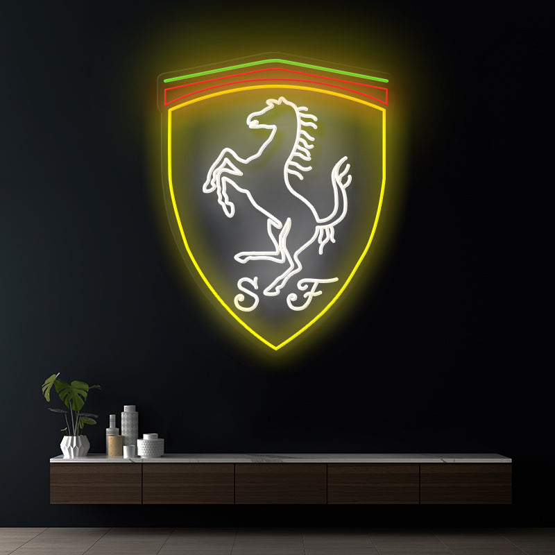 FERRARI Car Logo Man Cave Led Neon Sign Wall Decor