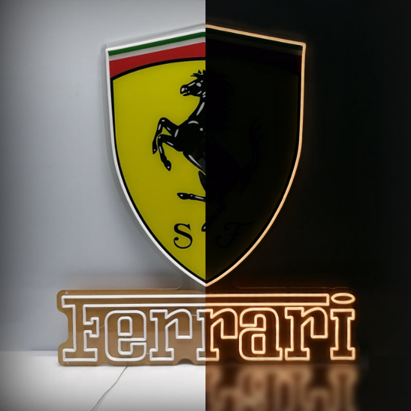 Ferrari Led Neon Sign Man Cave Decor