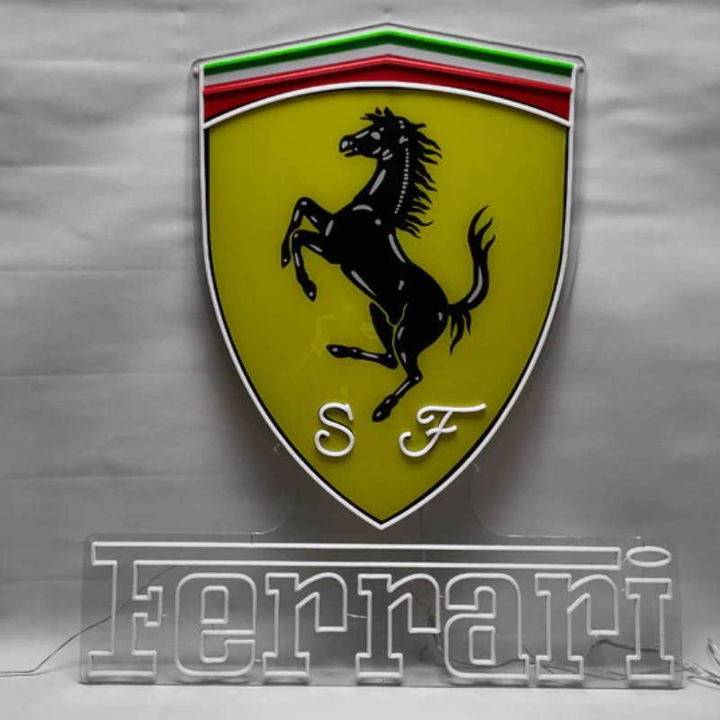 Ferrari Led Neon Sign Man Cave Decor