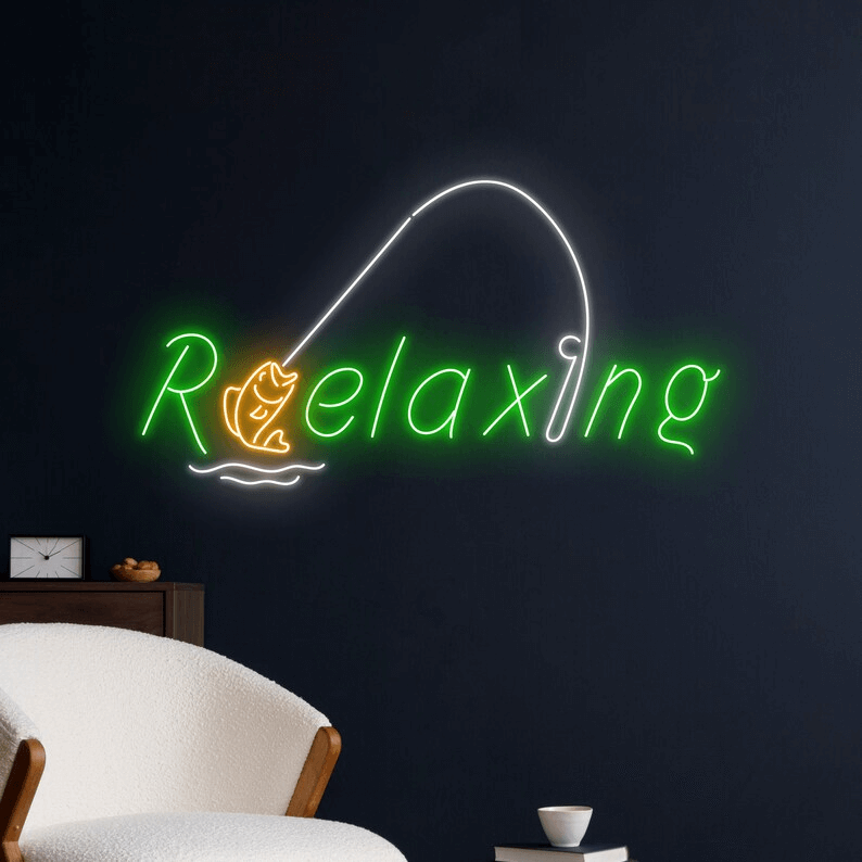 Relaxing Neon Led Sign Fishing Fish Club Neon Sign