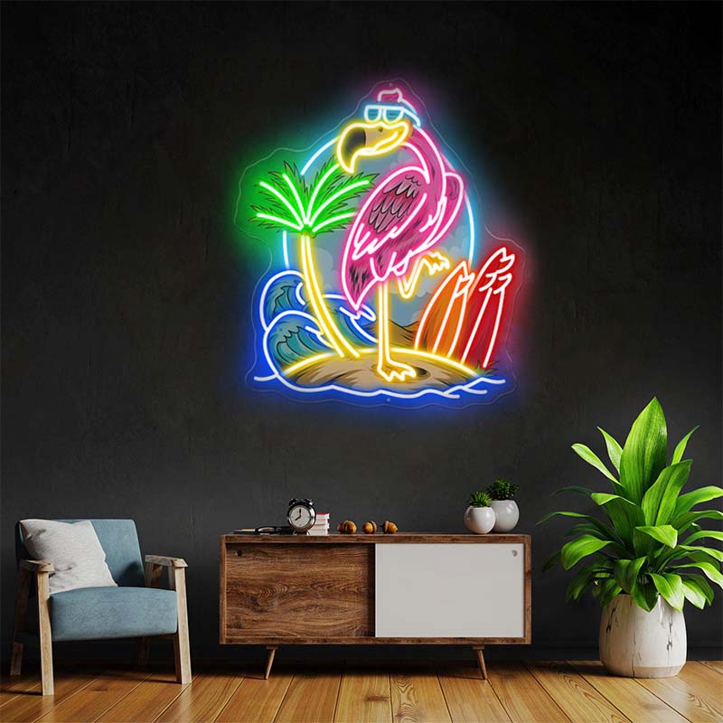 Flamingo Neon Sign Hello Summer Led Neon Sign