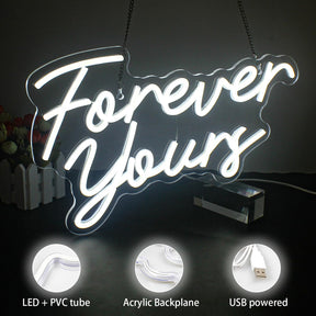 Forever Yours Bridal Shower Wedding Neon Sign