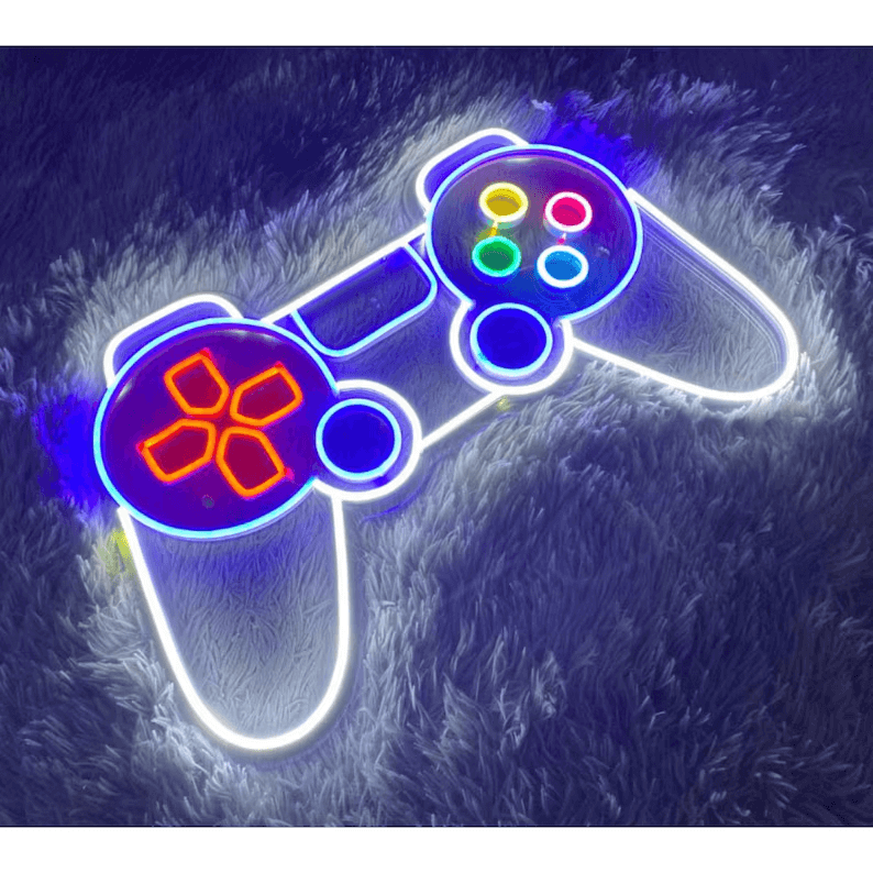 Contoler Neon Sign Game Controller Neon Sign Gaming Room Decor Sign