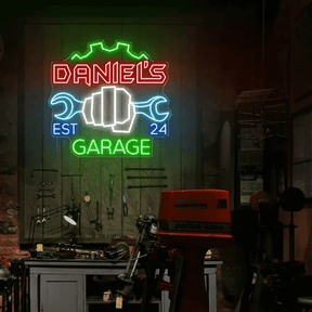 Garage Neon Sign Personalized Garage Sign for Men