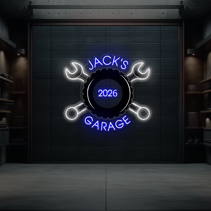 Garage Neon Sign for Men Garage Decor Sign Light