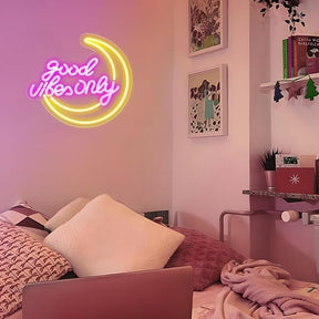 Good Vibes Neon Sign Home Decor Wall Art