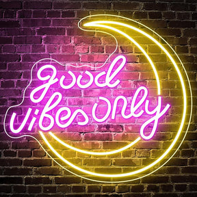 Good Vibes Neon Sign Home Decor Wall Art