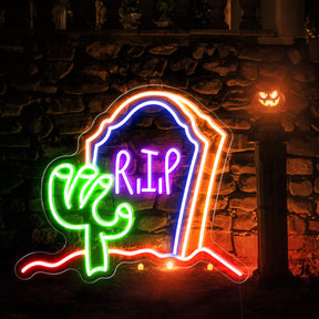 Graveyard RIP Tombstone Led Neon Sign Light