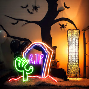 Graveyard RIP Tombstone Led Neon Sign Light