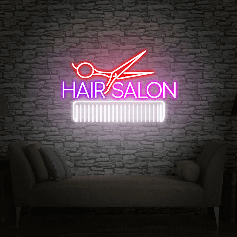 Barber Salon Neon Sign for Wall Decor