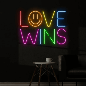 Love Wins Led Sign LGBTQ Happy Pride Day Neon Sign