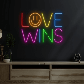 Love Wins Led Sign LGBTQ Happy Pride Day Neon Sign