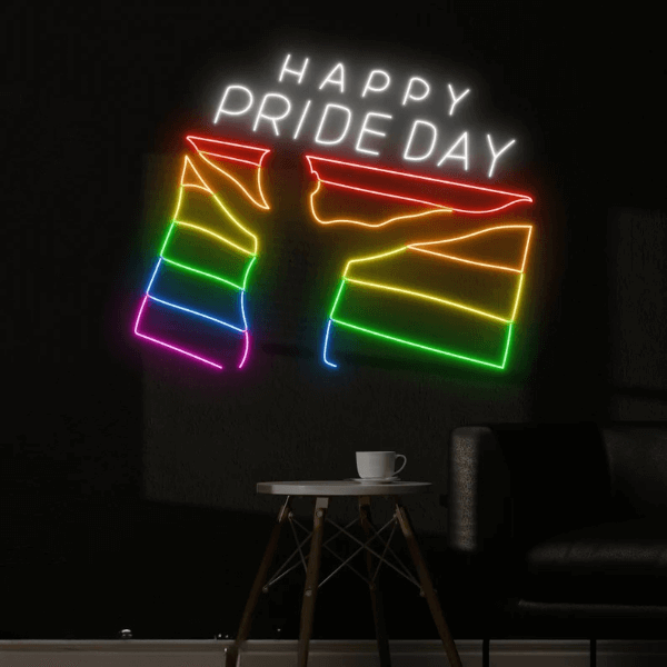 Happy Pride Day Neon Sign LGBT Pride Led Neon  Sign