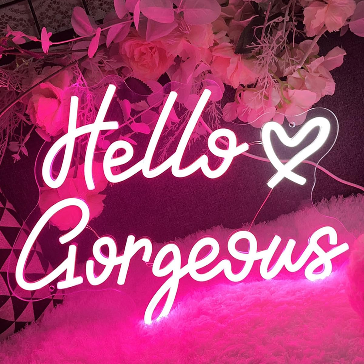 Hello Gorgeous Neon Sign for Home&Shop&Party Decor