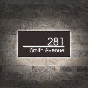 Custom Led Address Number Sign House Sign Light Box