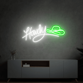 Howdy Neon Sign Led Cowboy Hat Neon Sign