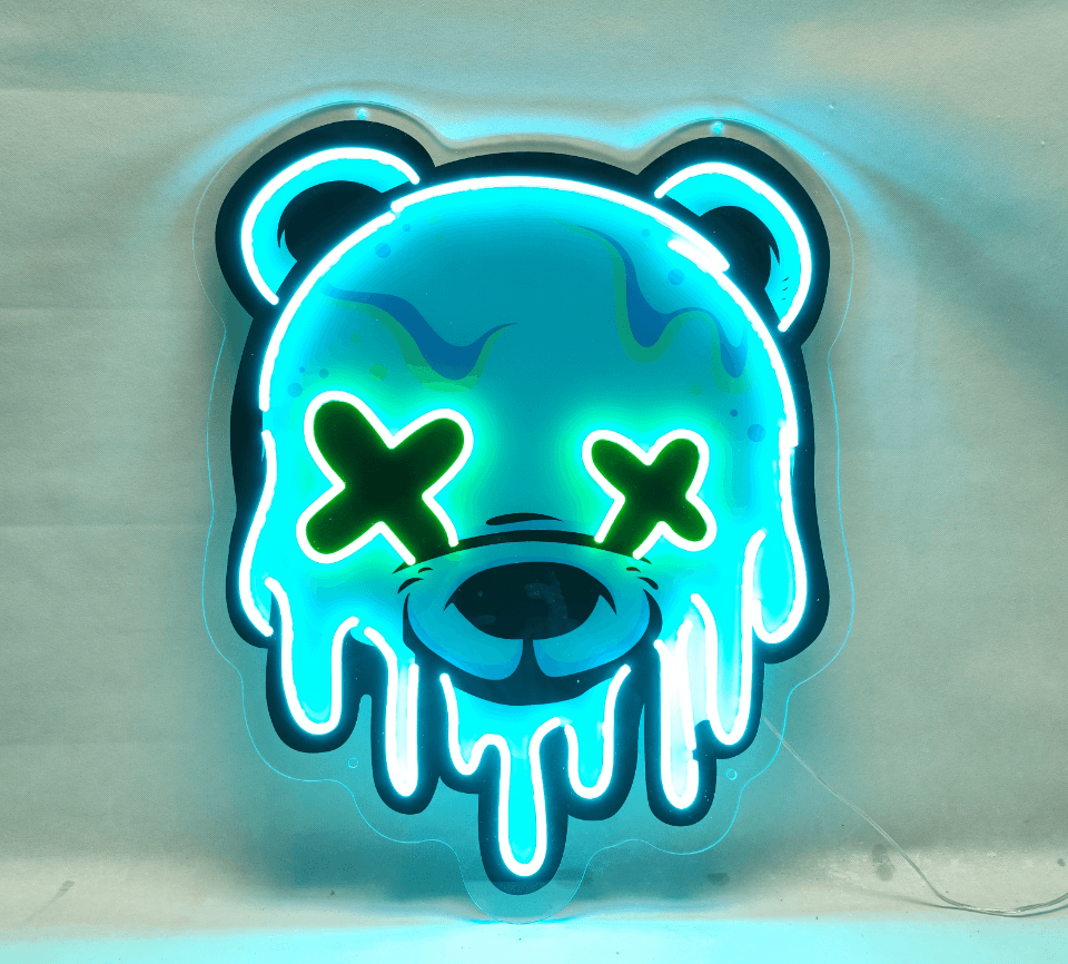 Ice Bear Head Led Neon Sign Home Decor Sign