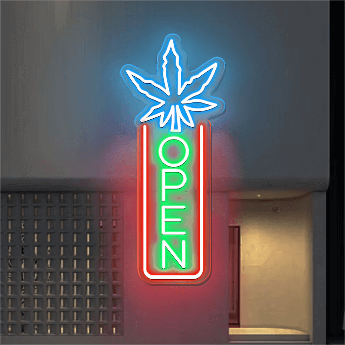 Indoor Vertical Open Sign Design Open Neon Sign