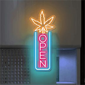 Indoor Vertical Open Sign Design Open Neon Sign