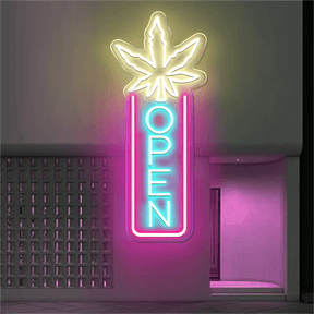 Indoor Vertical Open Sign Design Open Neon Sign