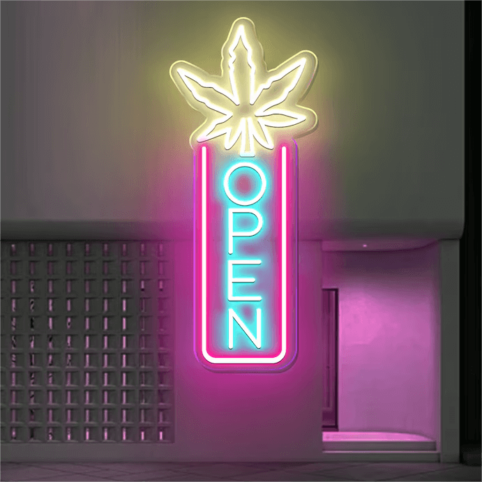 Indoor Vertical Open Sign Design Open Neon Sign