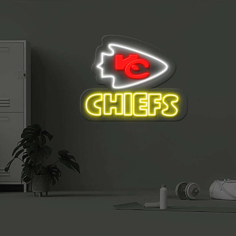 Kansas City Chiefs LED Neon Sign Wall Decor Sign