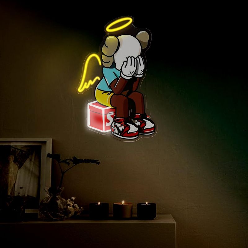 Kaws Neon Sign Bear LED Neon Sign for Wall Decor