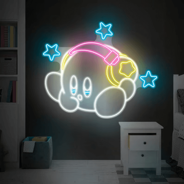 Kirby Neon Sign Anime Neon Sign Gaming Room Decor Sign