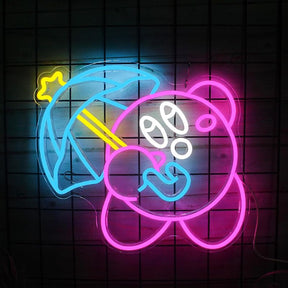 Kirby Neon Sign for Gaming Room Bedroom Decor