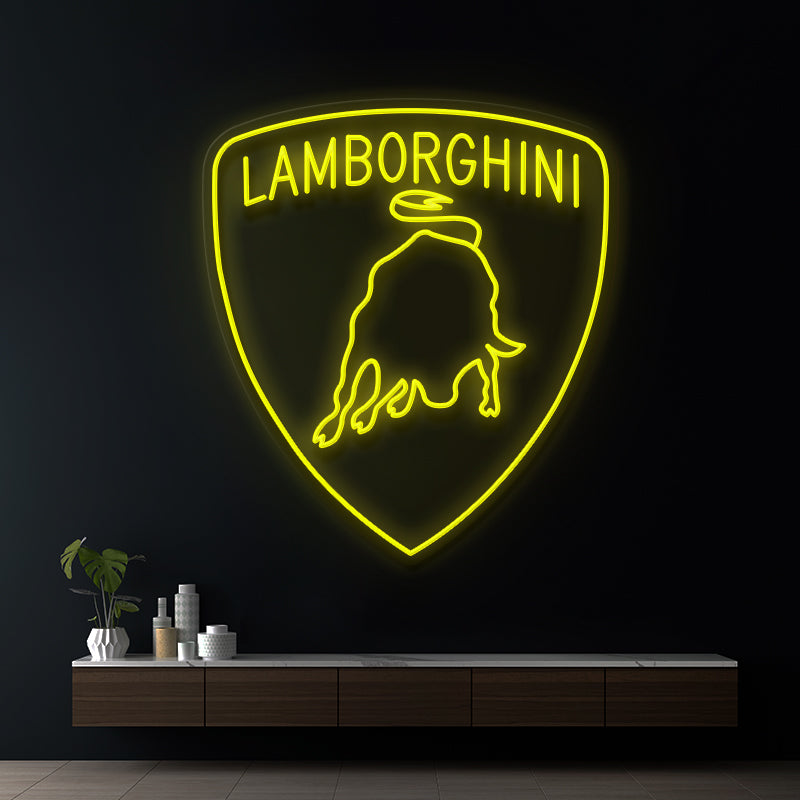 Lamborghini Car Neon Sign Led Garage Decor Wall Light
