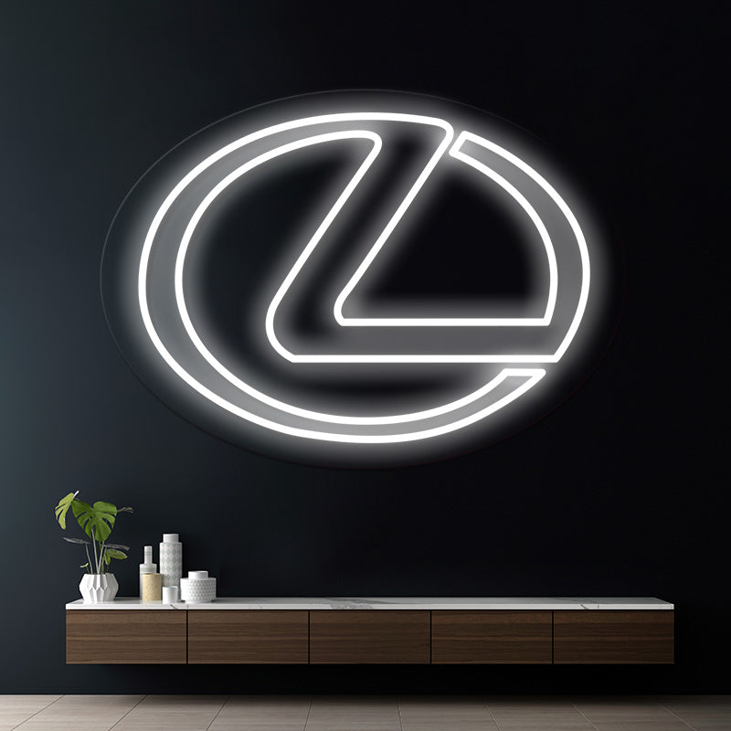 Lexus Car Logo Neon Garage Decor Wall Sign