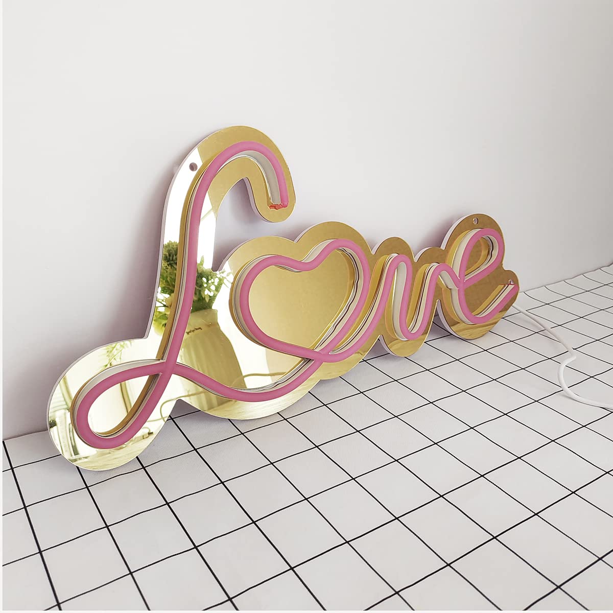 Love Neon Sign Mirror Neon Sign