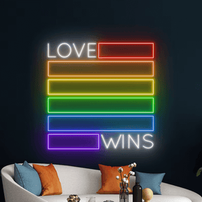 Love Wins LGBT Flag Neon Sign Pride Led Sign