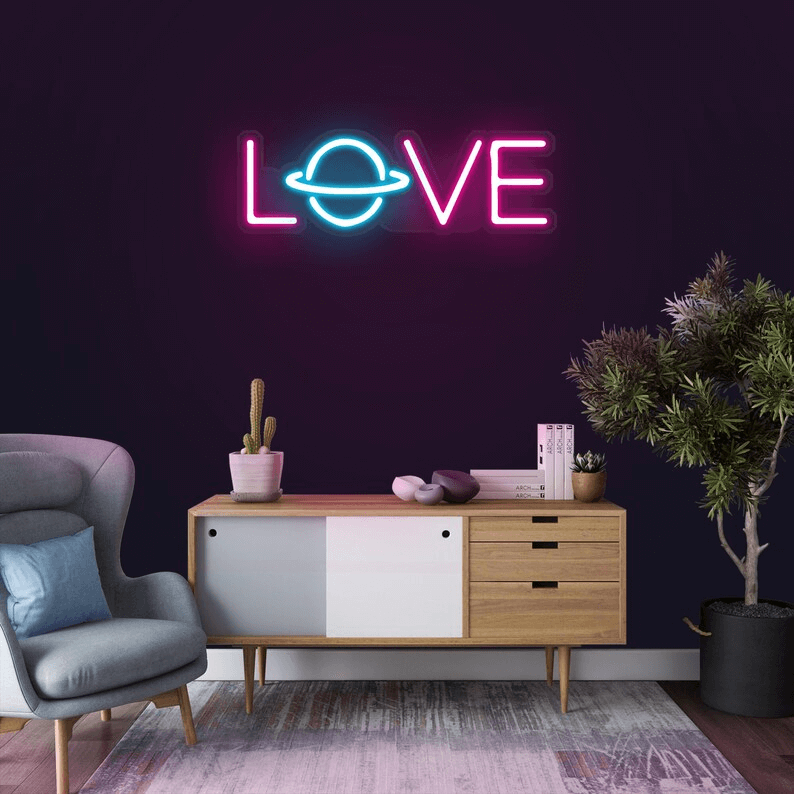 Love Neon Sign for Wedding Decor Anniversary Gift Home Wall Art