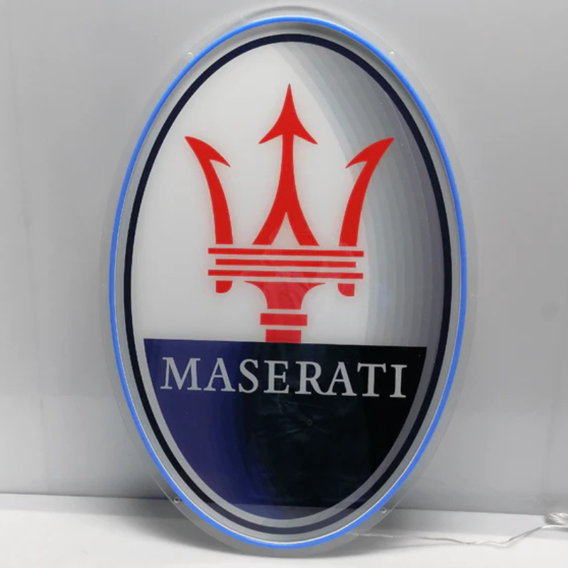 MASERATI Car Logo Led Neon Sign Garage Wall Decor