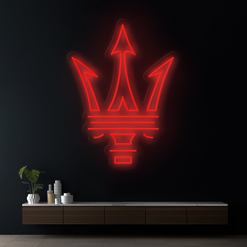 MASERATI Car Logo Neon Sign Garage Led Light