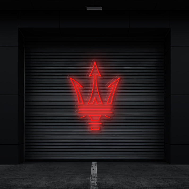 MASERATI Car Logo Neon Sign Garage Led Light