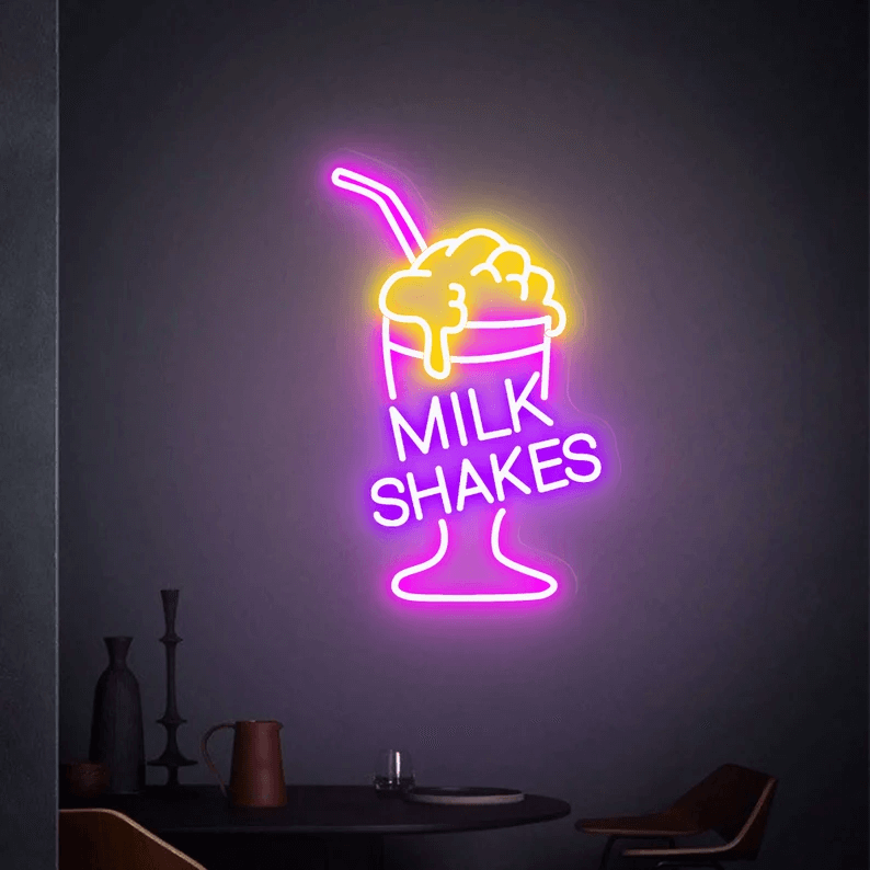 Milkshake Neon Sign Coffee Shop Neon Sign