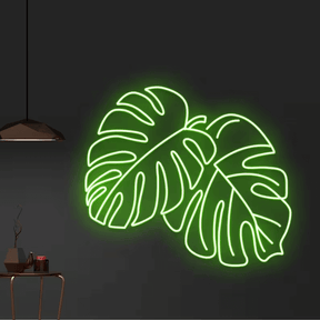 Monstera Leaf Neon Sign Light Shop Room Wall Art