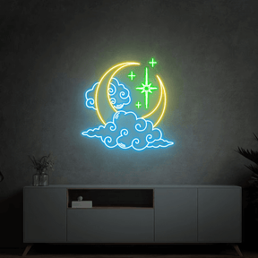 Moon Cloud Star Neon Sign Wall Decor