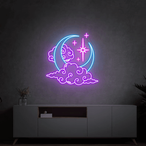 Moon Cloud Star Neon Sign Wall Decor