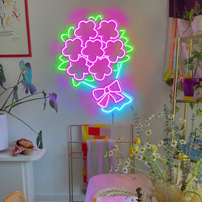 Mother's Day Flower LED Neon Sign Home Wall Decor